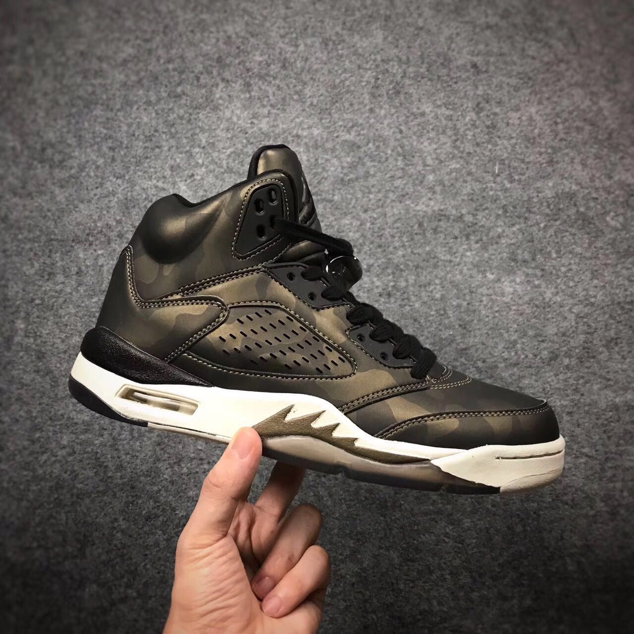 2017 Jordan 5 Premium Heiress Metallic Field Gold Camo Shoes - Click Image to Close